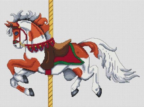 (image for) Sorrel Paint Carousel Horse